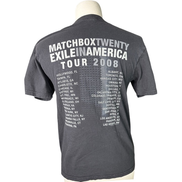 Original 2008 Matchbox Twenty Exile In America Tour Band Tee S - Picture 2 of 4
